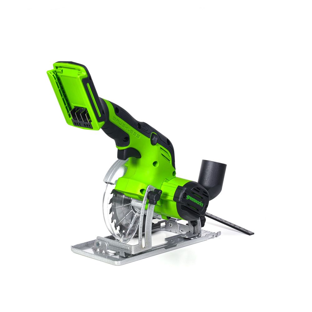 Циркулярная мини пила аккумуляторная Greenworks G24MCS Арт. 1501207, 24V, бесщеточная, без АКБ и ЗУ