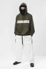 Худи Codered Base Hoodie Wide Summer Logo R Болотный/Белый принт CODERED