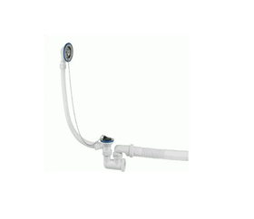 Обвязка для ванны VIRPLAST 1.1/2 Универсал нержавеющая чашка, с гибкой трубой на 40мм