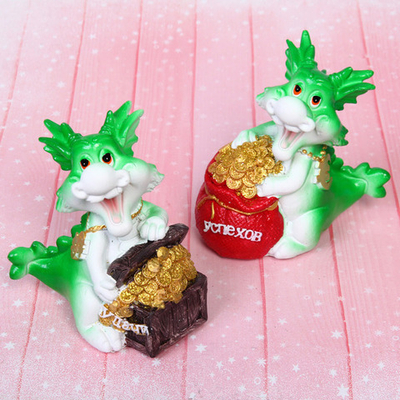 Фигурка «Дракон с мешком денег» 13*7*13,5 см, микс