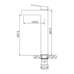 Смеситель для раковины 35к G1099-83 GAPPO нерж. сталь, литой, высокий, п/гайку, ЗОЛОТО САТИН