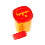 Контейнер для утилизации игл Инновация класс Б 0,5 л, высота 14 см квадратный жёлтый