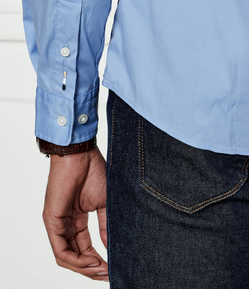 Рубашка H-ROAN-BD-E-C1-243 BOSS BLACK - голубой(50520291)