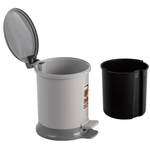 Ведро для мусора с педалью 18л цвет серый, устойчивое