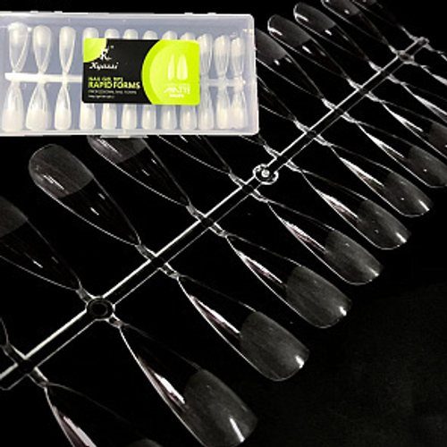 Типсы KYASSI гелевые 120шт Острые глянец с зоной