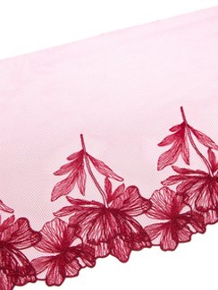 05-139 Вышивка на неэл. сетке 24 см, темно-красный (левая)