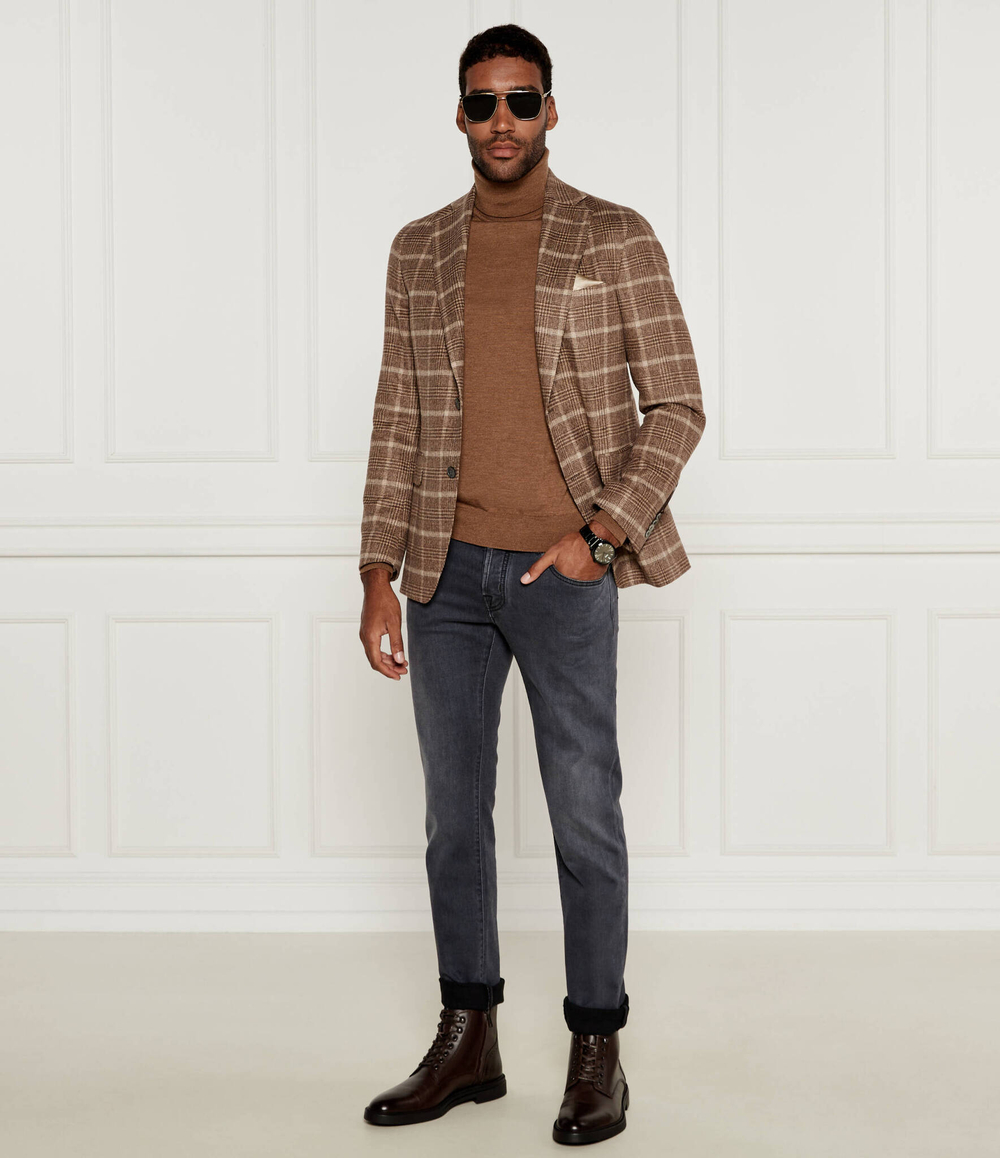 Хлопковый гольф Tommy Hilfiger - коричневый(MW0MW36537)