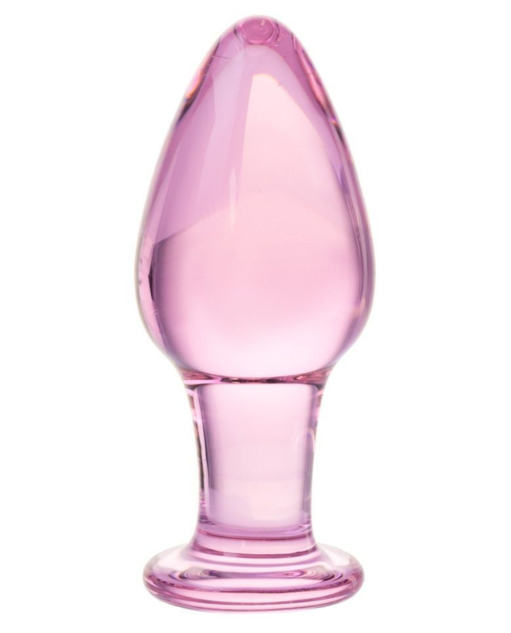 Стеклянная анальная пробка Sexus Glass, 10 см, розовая