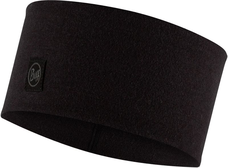 Шерстяная повязка на голову Buff Headband Midweight Wool Solid Black Фото 1