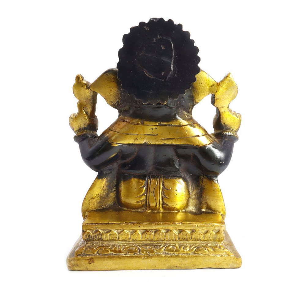 Ганеш благословляющий на удачу и процветание бронза