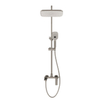 Душевая стойка Grossman Mercury 500.K35.10.120 с верхним душем,ручной лейкой и смесителем, брашированный никель,1 место