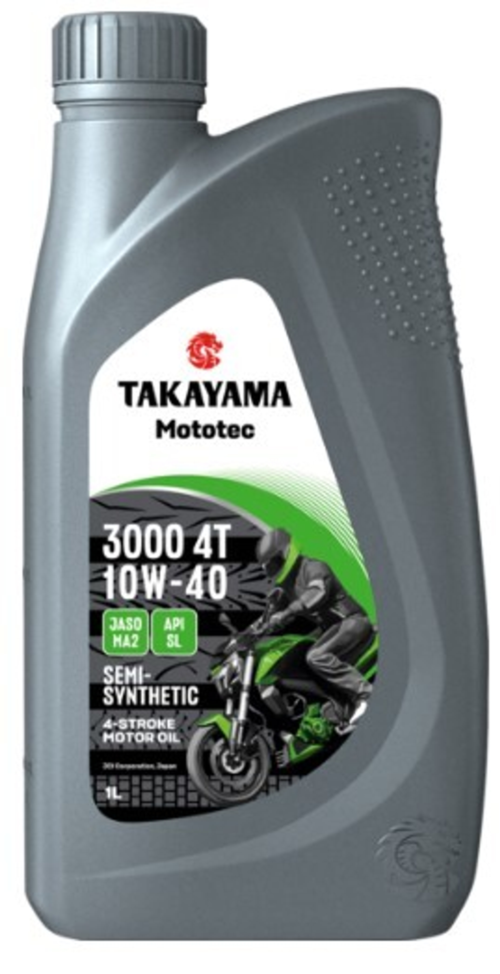 Масло Takayama 10W-40 Mototec 3000 4T API SL Jaso MA-2 пластик полусинтетическое 1л / 10W40