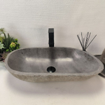 Раковина из речного камня RS63635 (64*35*16) 0124
