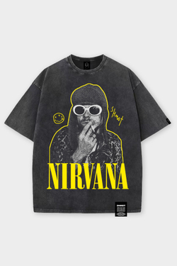 Футболка SHMOT "NIRVANA" GARMENT DYE Черный