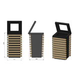 Парковая урна PO-382, 380*380*650 мм.