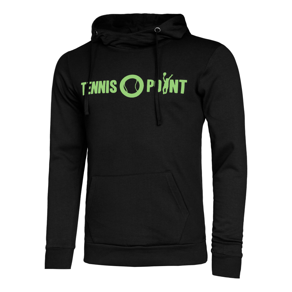 Мужская кофта теннисная Tennis-Point Basic Hoody Men - Black, Neon Green