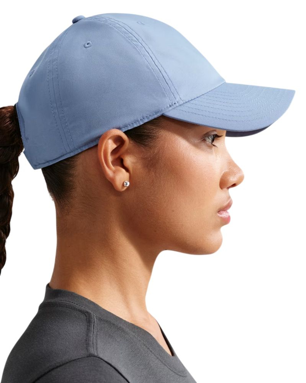 Теннисная кепка Nike Dri-Fit Club Unstructured Metal Swoosh - blue/metallic gold