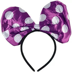 Ободок светящийся Бант в горошек ассорти