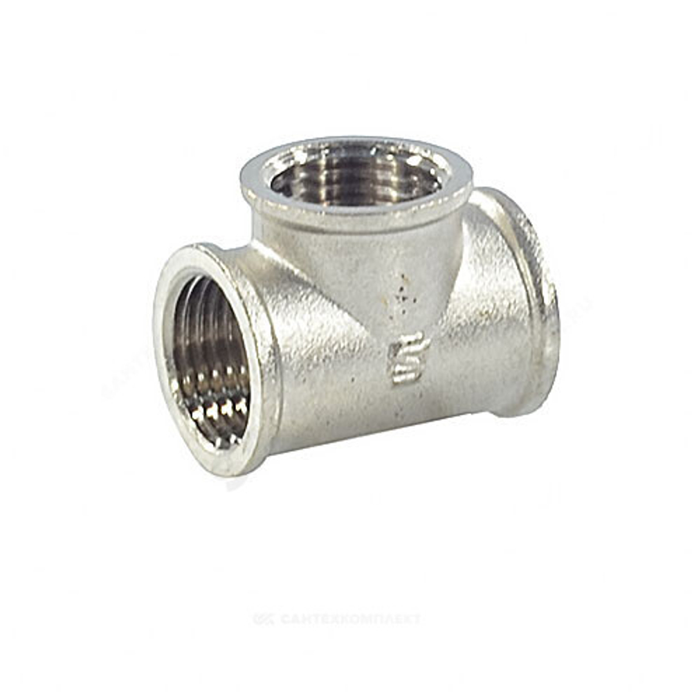Тройник латунь никель Ду 40 (1 1/2") ВР/ВР SantechSystems