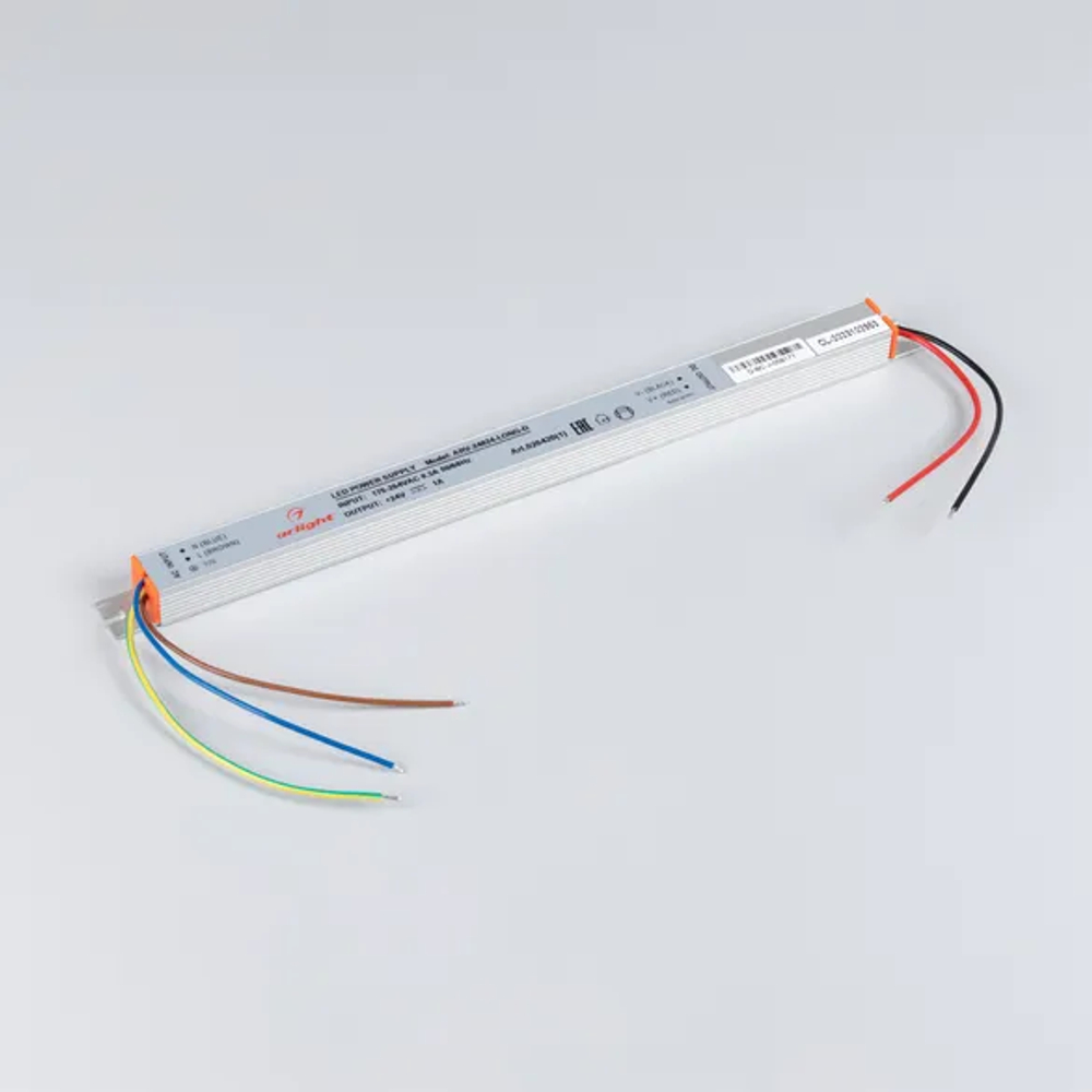 Блок питания ARV-24024-LONG-D (24V, 1A, 24W) (Arlight, IP20 Металл, 2 года) 026420(1)