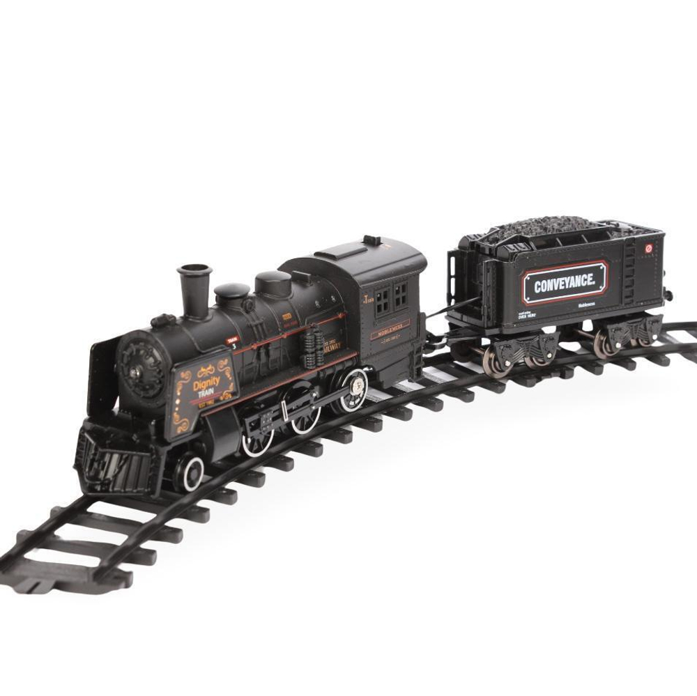 Железная дорога на бат.со светом, звуком и дымом, коробка 60-15