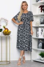 Платье Майя (черно-белое) П13911-3М LT Collection