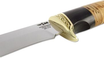 Нож ГЕПАРД (2016)н охотничий нержавеющая сталь граб, береста упор худ. литьё латунь / Ножемир