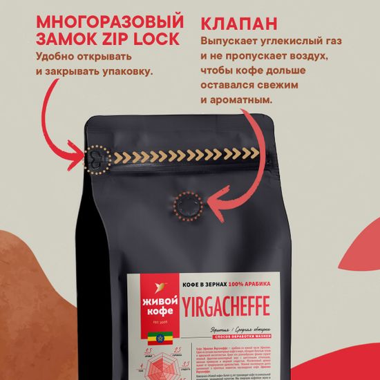 Живой Кофе Йергачеффе / Yirgacheffe 1000 г