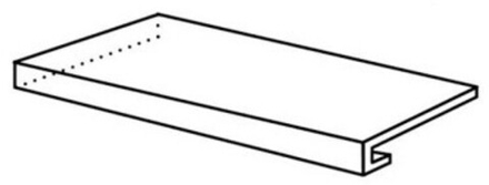 Фронтальная ступень MARMI SICILIANI Gradino Costa Retta Bianco Imperiale Lap Ret