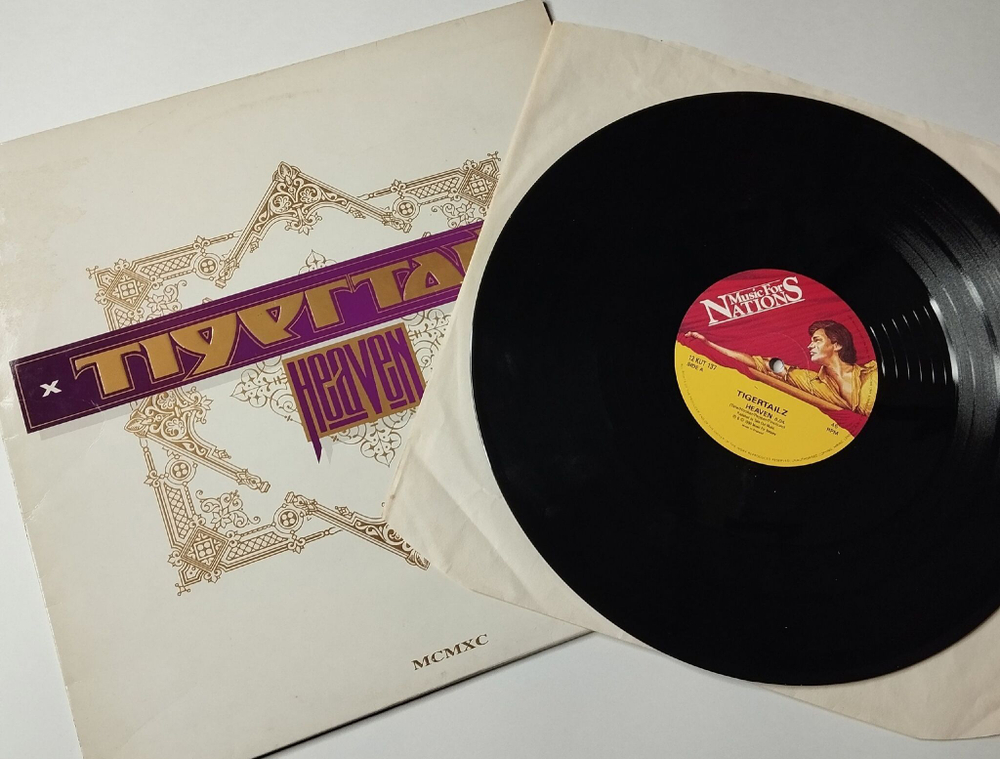 Винтажная виниловая пластинка LP Tigertailz Heaven (UK 1990) 45 RPM Maxi Single