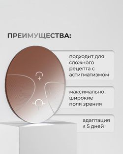 Прогрессивная линза фотохромная индекс 1,5 индивидуальная