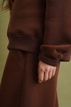 Олимпийка Zoe с начесом, какао