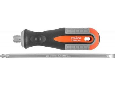 756215 Отвертка стержневая двусторонняя ROUND GRIP, РН2,SL6x150 мм