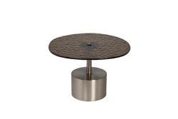 Стол журнальный d60x63x41см Garda Decor с рельефным тонированным стеклом