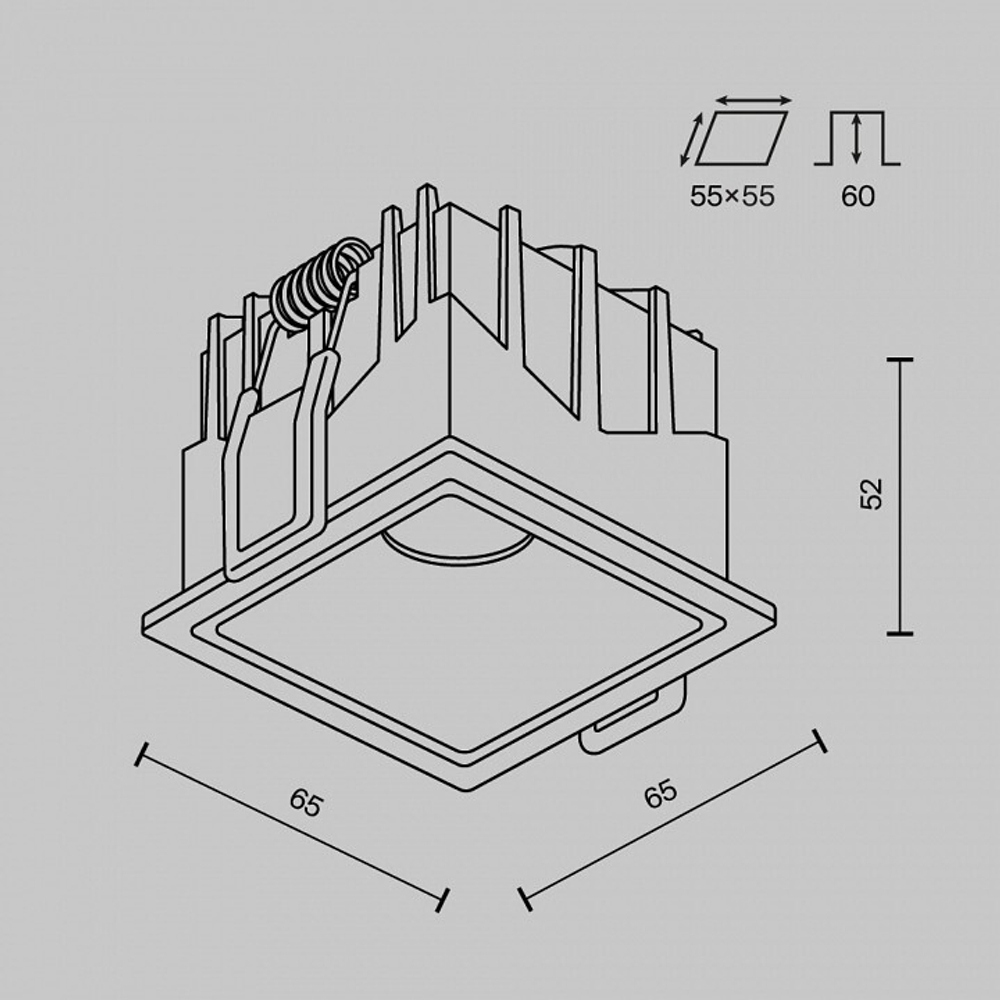 Встраиваемый светильник Maytoni Alfa LED DL043-01-10W4K-SQ-B-1
