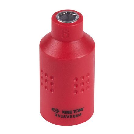 Цена на KING TONY (3335VE06M) Головка торцевая диэлектрическая шестигранная 3/8", 6 мм