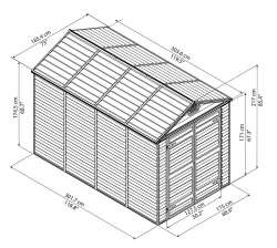 Сарай из поликарбоната Palram SkyLight 6x10 grey