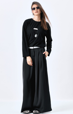 Брюки широкие 1229 черный