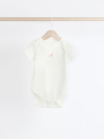 Боди с коротким рукавом для малышей Next N95-289, 7 шт., Белый, Розовый, Салатовый