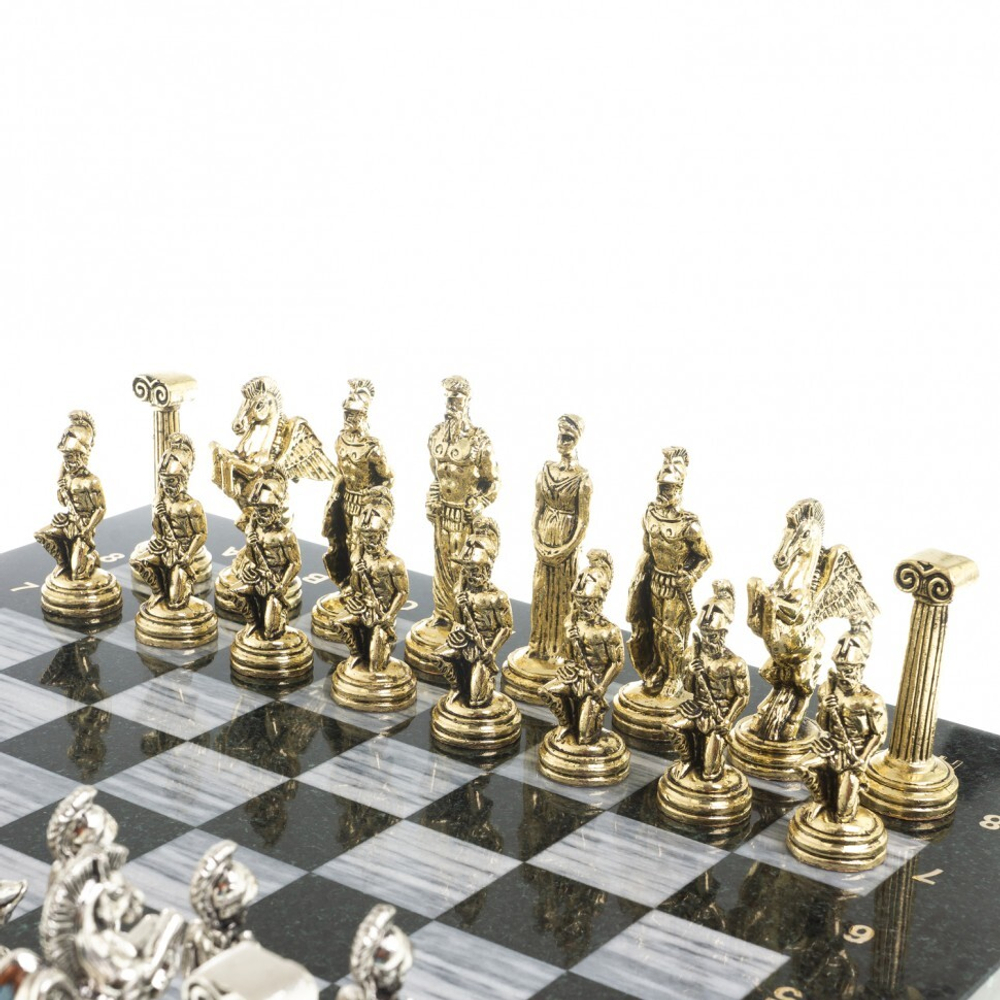 Шахматы "Восточные" доска 40х40 см серый мрамор фигуры металлические G 122626