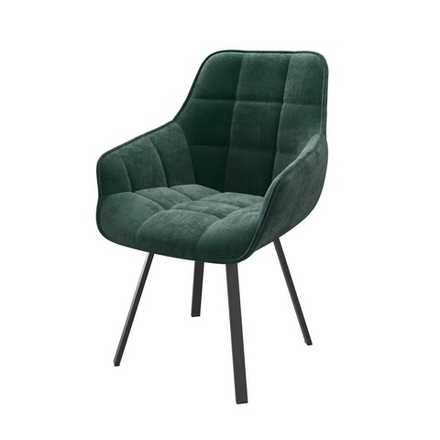 Стул ROMEO, ЧЕРНЫЙ/GREEN LUX b10