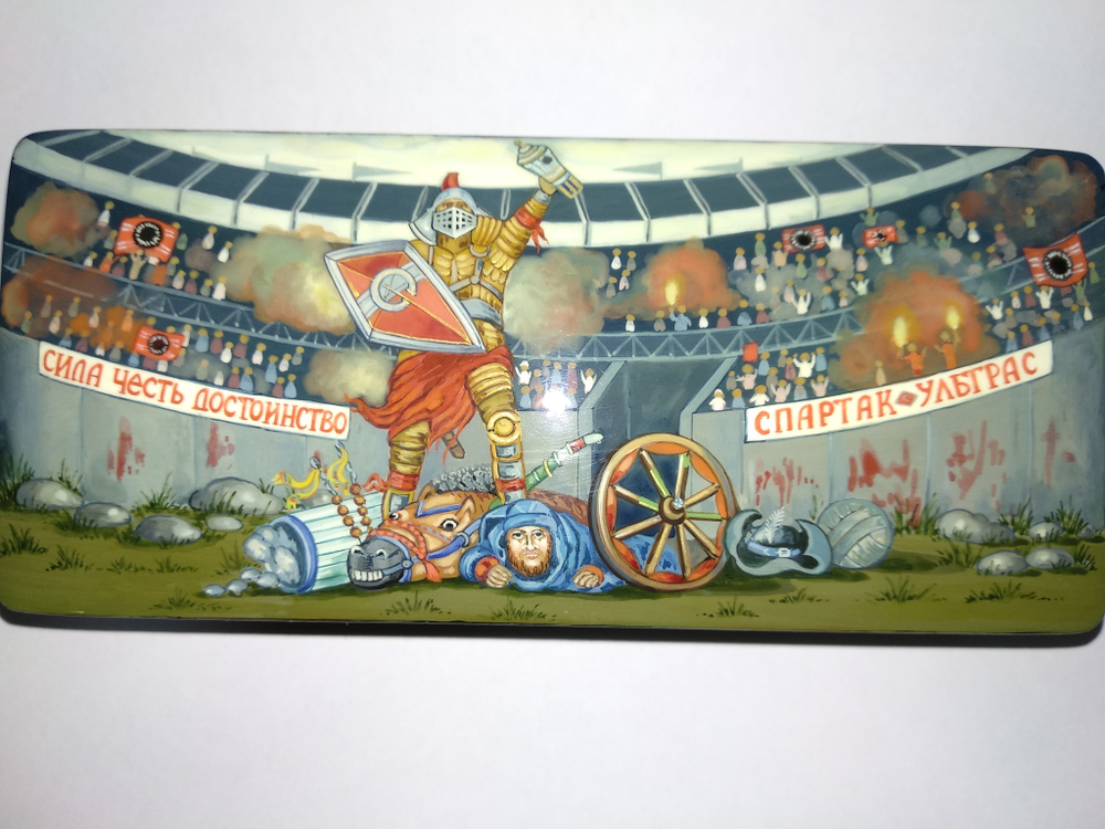 Шкатулка Палех подарок футбольному болельщику