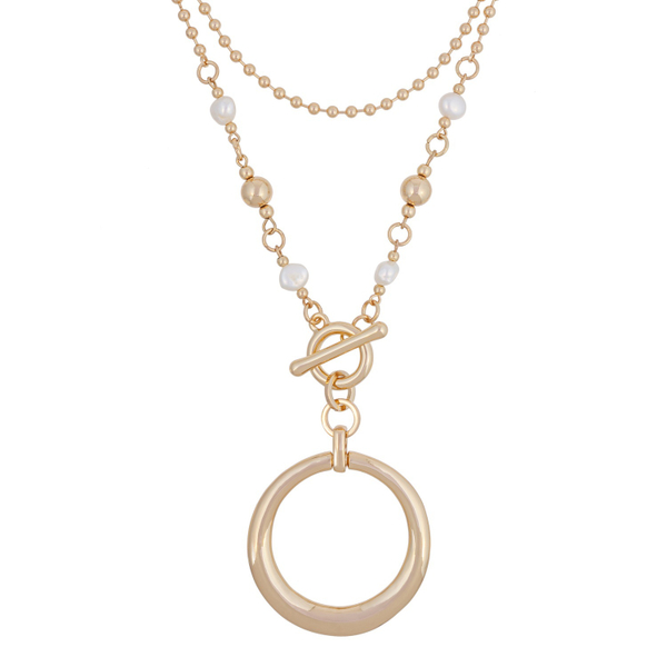 Колье Fiore Luna Perle LN5119BW/RG
