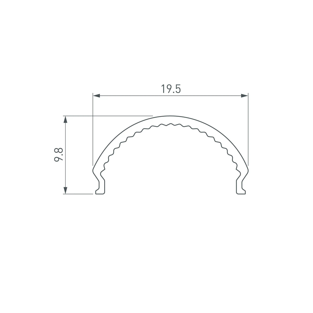 Экран ARH-WIDE-B-H20-2000 Round Frost-PM (Arlight, Пластик) 016627