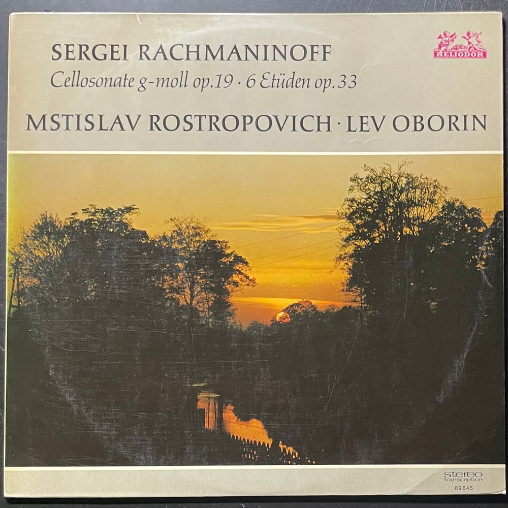 Рахманинов – Соната для виолончели и фортепиано / Этюды (Германия 1967г.)