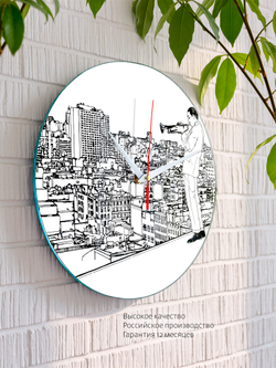 Часы настенные бесшумные из закаленного стекла