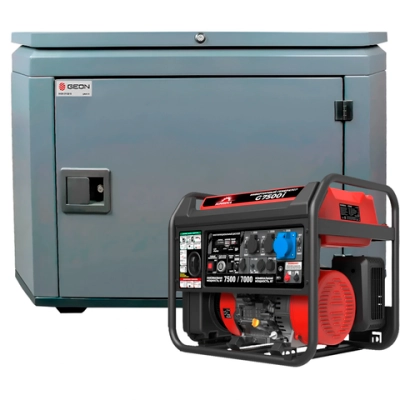 Генератор бензиновый инверторный SUNREKA G7500i с кожухом Geon 1400SS RAL 7024