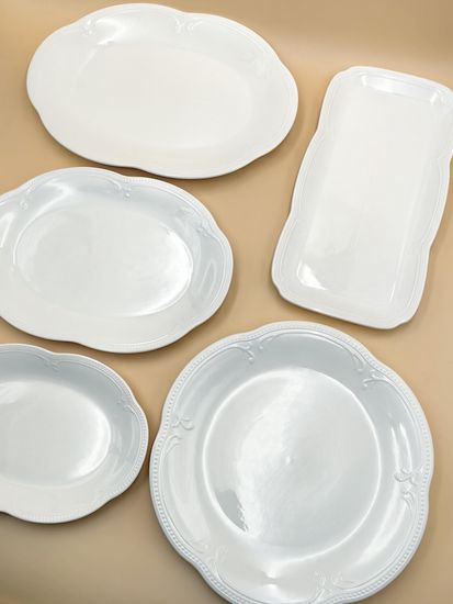 Блюдо овальное 31,5х22,5 см. набор 4 шт. "White Ornaments"