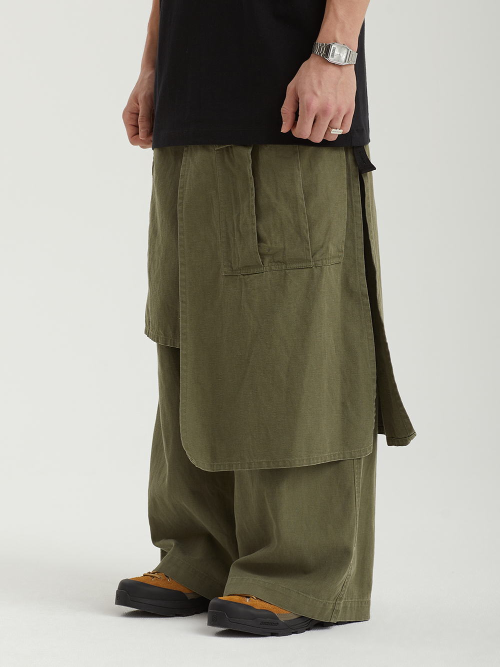 Мужские Брюки Asym Cargo Hakama Pants Vintage Stonewashed