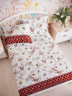 Простынь на резинке перкаль Сказка "Сочельник (кр)" 140x200 см